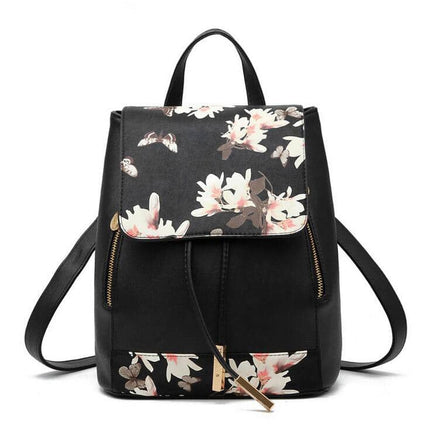 Women's Flowers Print Light Backpack - Wnkrs