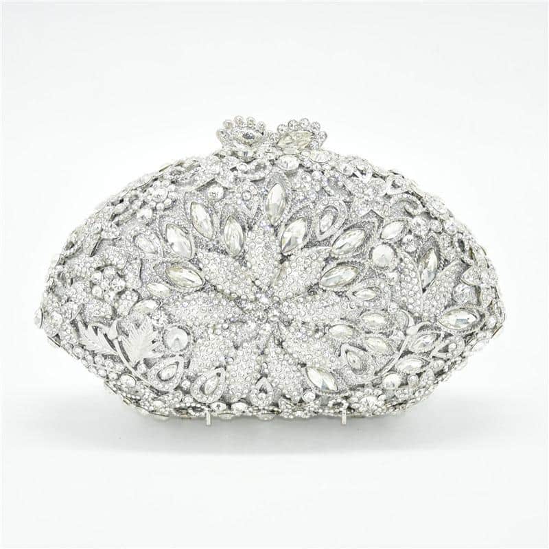 Women's Decorated Oval Shaped Clutch