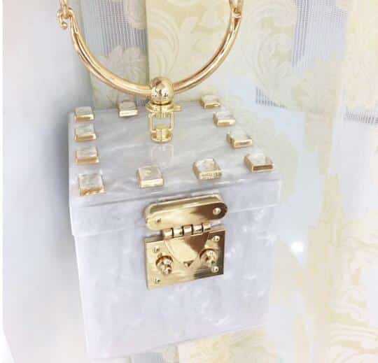 Acryllic Ring Handle Box Bag - wnkrs