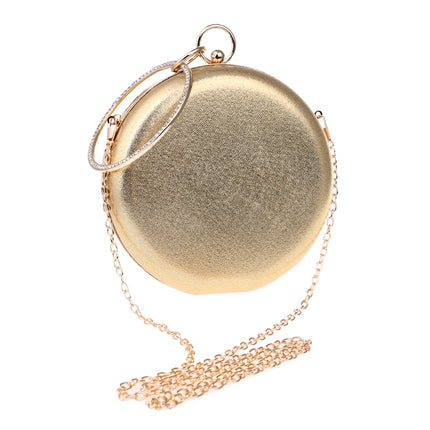 Women's Metallic Round Evening Bag - Wnkrs