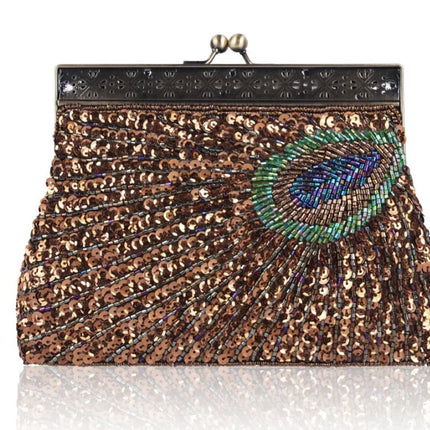 Women's Peacock Sequined Clutch - Wnkrs