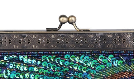 Women's Peacock Sequined Clutch - Wnkrs