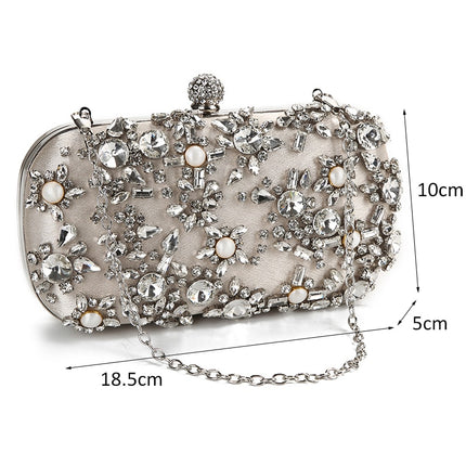 Women's Eleagnt Rhinestones Evening Clutch - Wnkrs