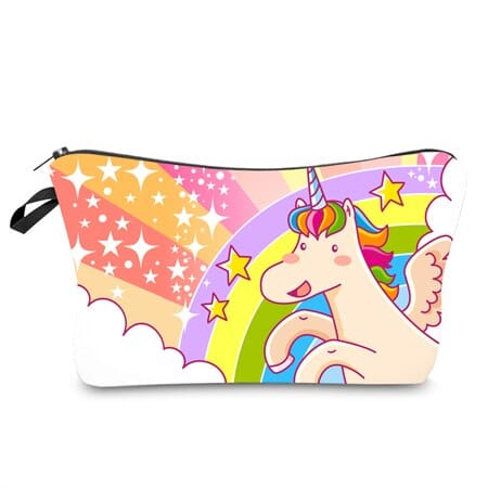 Cosmetic Organizer Bag with Unicorn Pattern - Wnkrs