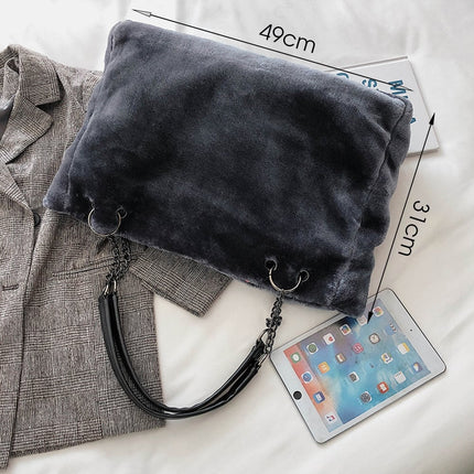 Women's Eco Fur Tote Bag - Wnkrs