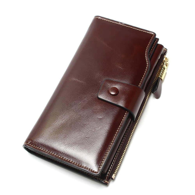 Women's Leather Long Wallet - Wnkrs