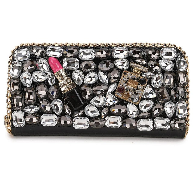 Women's Fashion Crystal Embelished Wallet - Wnkrs