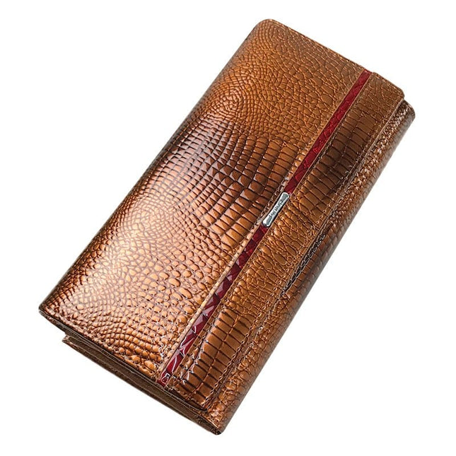 Colorful Genuine Leather Trifold Wallet for Women - Wnkrs