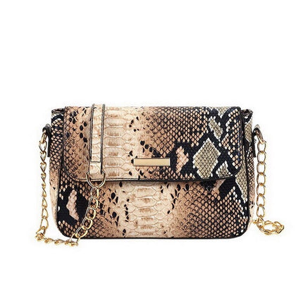 Serpentine Printed Shoulder Bag - Wnkrs