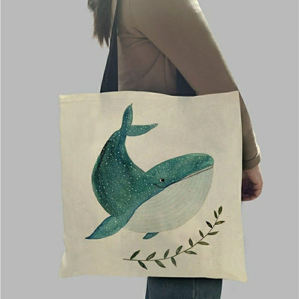 Whale Print Tote Bag - Wnkrs