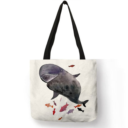 Whale Print Tote Bag - Wnkrs