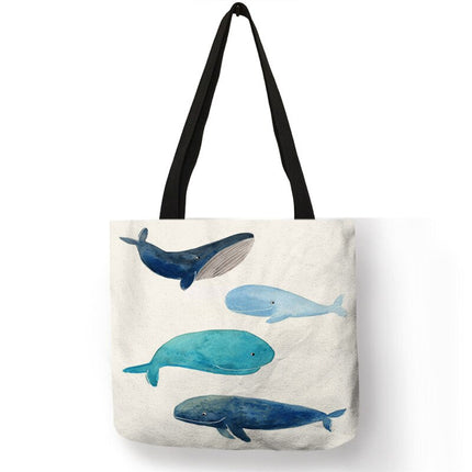 Whale Print Tote Bag - Wnkrs