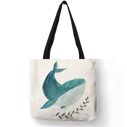Whale Print Tote Bag - Wnkrs