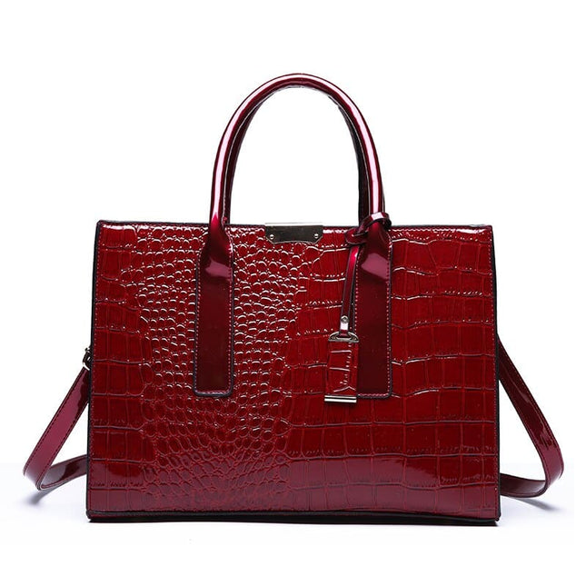 Women's Luxury Crocodile Patterned Handbag - Wnkrs