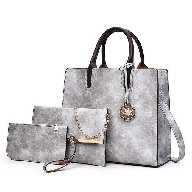 Women's PU Leather Bag Set 3 pcs Set - Wnkrs