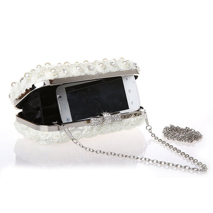 Women's Pearl Embellished Evening Bag - Wnkrs