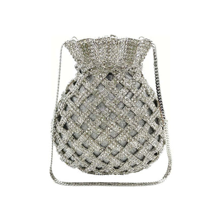 Women's Pouch Shaped Crystal Clutch - Wnkrs