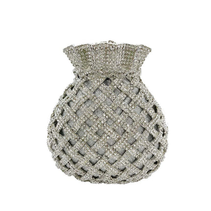 Women's Pouch Shaped Crystal Clutch - Wnkrs