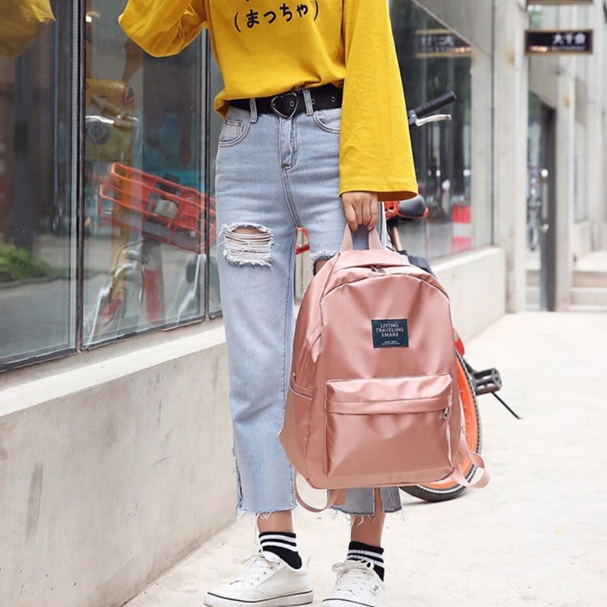 Women's Metallic Color Travel Backpack