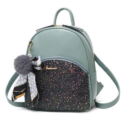 Women's Glittering Backpack with Bow - Wnkrs