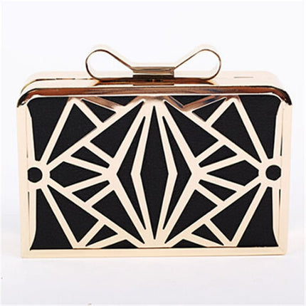 Women's Gold Geometric Clutch - Wnkrs