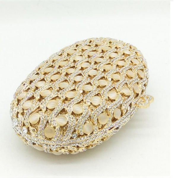 Women's Mini Evening Bag with Crystlas and Pearls