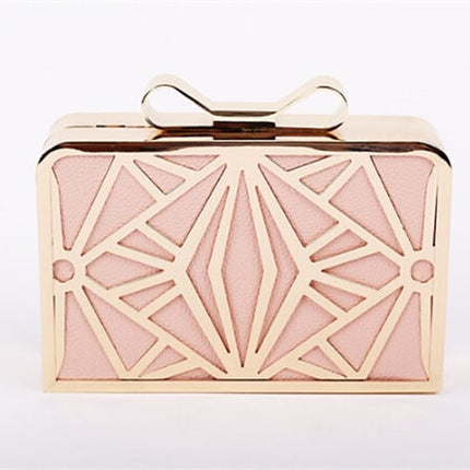 Women's Gold Geometric Clutch - Wnkrs