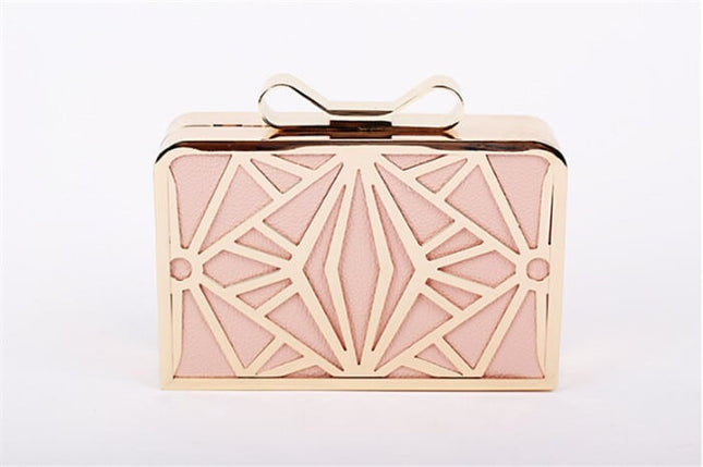 Women's Gold Geometric Clutch - Wnkrs