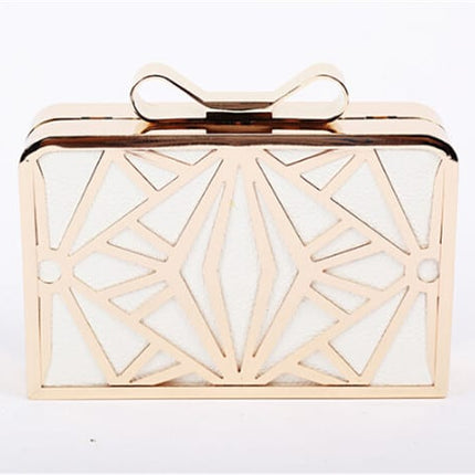 Women's Gold Geometric Clutch - Wnkrs