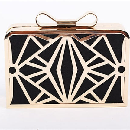 Women's Gold Geometric Clutch - Wnkrs