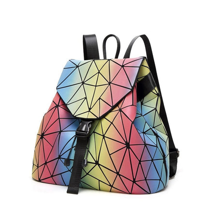 Women's Geometric Drawstring Backpack - Wnkrs