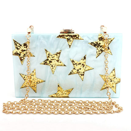 Women's Golden Stars Design Clutch - Wnkrs