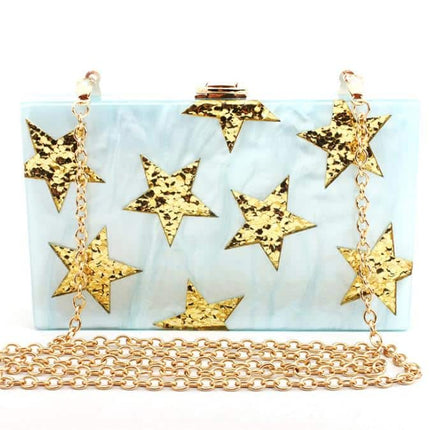 Women's Golden Stars Design Clutch - Wnkrs