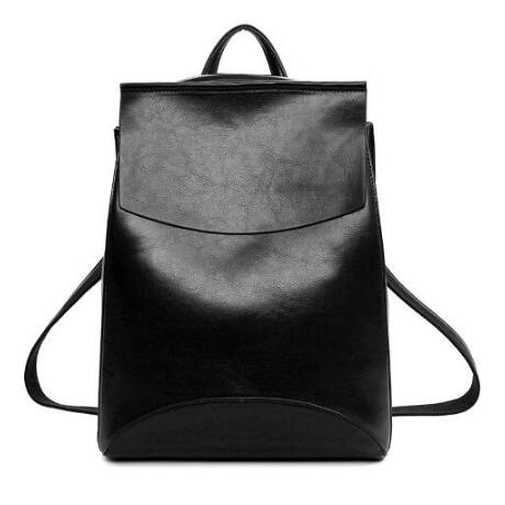 Women's Casual Leather Backpack - Wnkrs