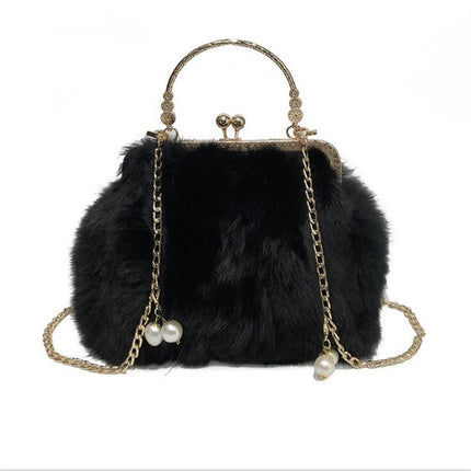 Women's Fur Shoulder Bag - Wnkrs