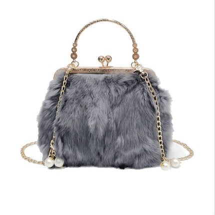 Women's Fur Shoulder Bag - Wnkrs