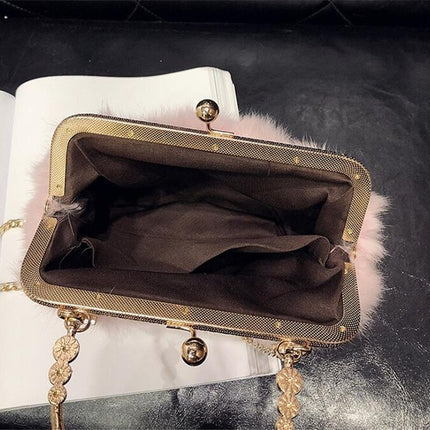 Women's Fur Shoulder Bag - Wnkrs