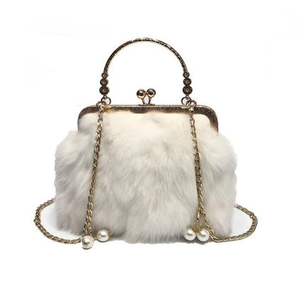 Women's Fur Shoulder Bag - Wnkrs