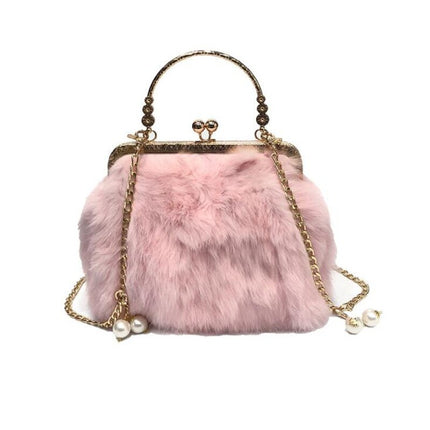 Women's Fur Shoulder Bag - Wnkrs