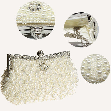 Luxury Pearls Decorated Evening Bag - Wnkrs