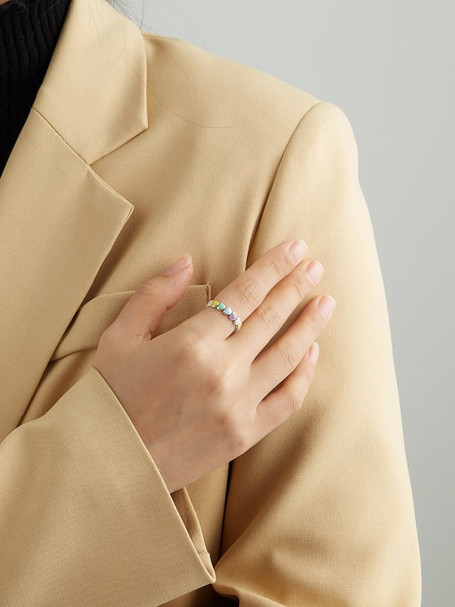 Authentic 925 Sterling Silver Rainbow Heart Ring - Wnkrs
