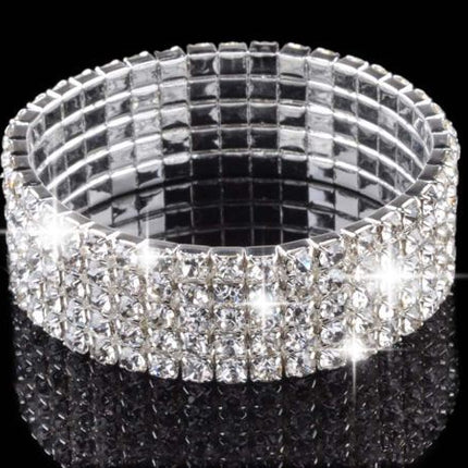 Full Rhinestone Elastic Bracelet for Women - Wnkrs