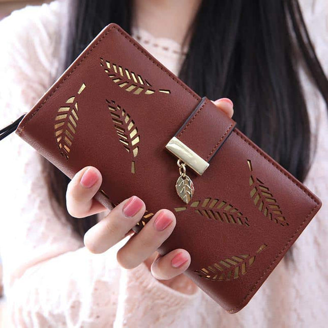 Women's Leaves Patterned Wallet - Wnkrs