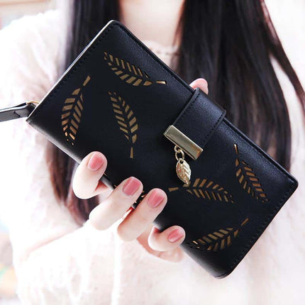 Women's Leaves Patterned Wallet - Wnkrs