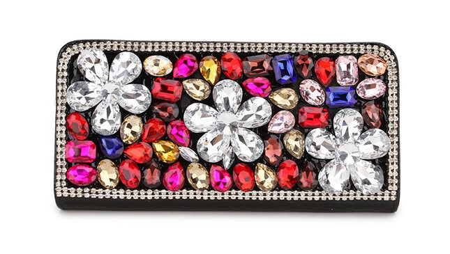 Women's Colorful Crystal Wallet - Wnkrs