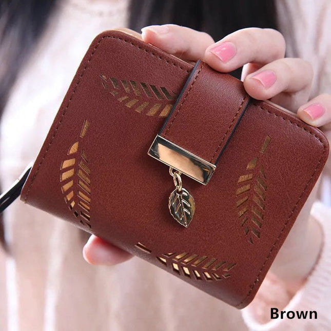 Women's Hollowed Leaves Pattern Wallet - Wnkrs