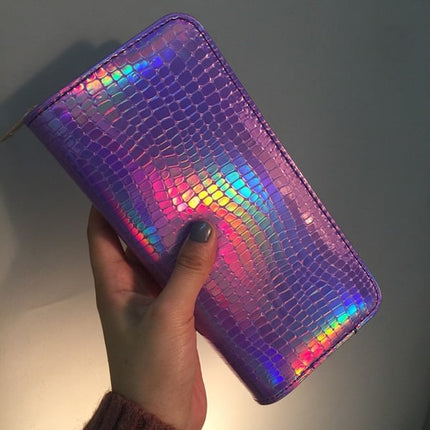 Hologram Zipper Wallet for Women - Wnkrs