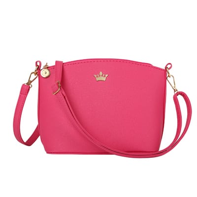 Solid Color Hard Crossbody Bag - Wnkrs