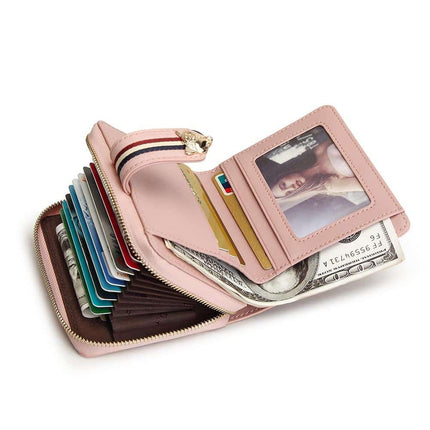 Women's Solid Cow Leather Wallet - Wnkrs