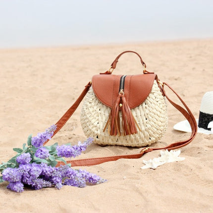 Women's Boho Straw Crossbody Bag - Wnkrs